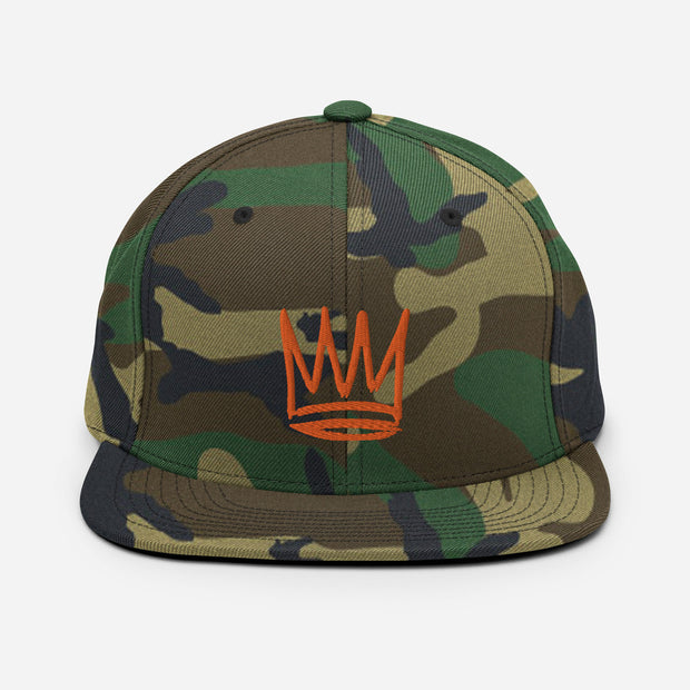 CROWNED Camo Snapback Hat